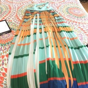 Anthropologie geometric maxi dress